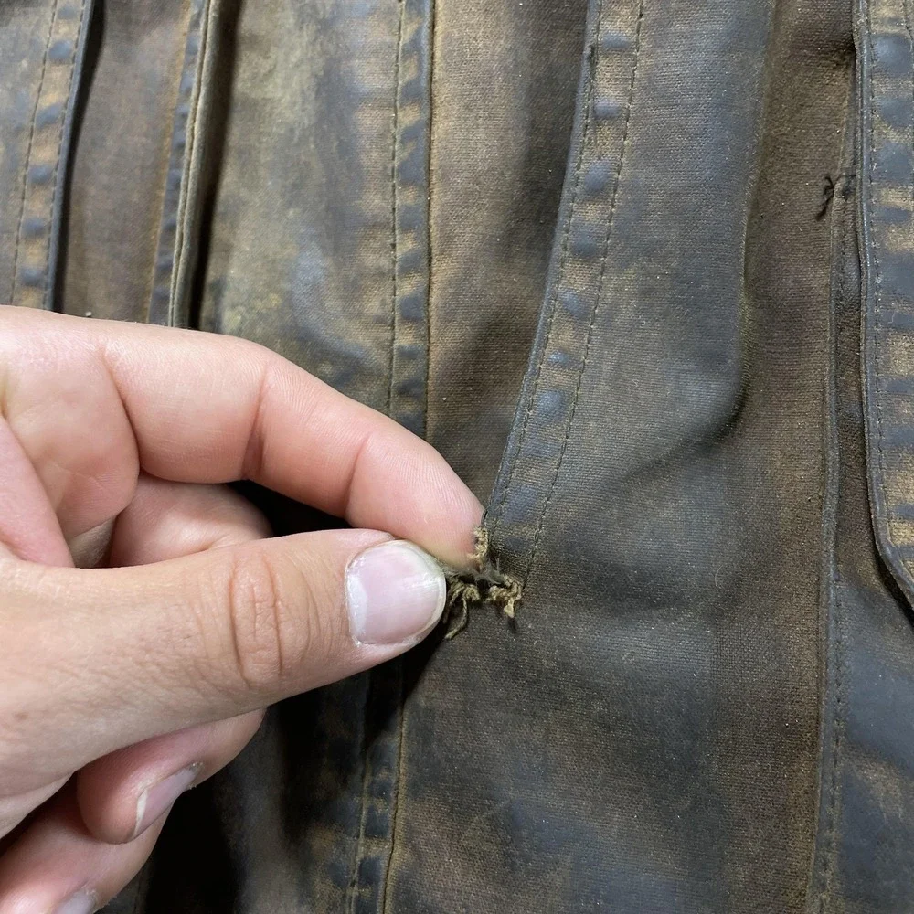 VTG Browning Dura Wax Cotton Quilted Field Jacket Corduroy Collar Brown 2XL
